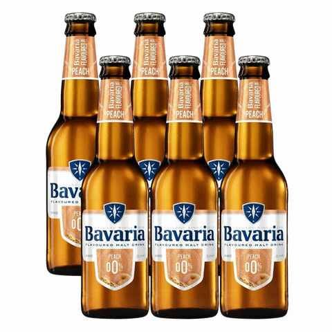 Bavaria Holland Peach Flavour Non-Alcoholic Malt Drink 330ml Pack of 6