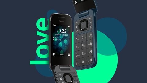 Nokia 2660 Flip, Dual SIM, 4G, Blue (2.8 Inch, Big display, Emergency Button, Preloaded Gameloft Games, Origin Data Games)