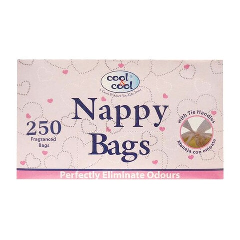 Cool &amp; Cool Fragranced Nappy Bags Pink 250 Wipes
