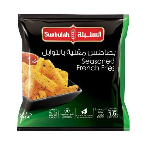 Buy Sunbulah Seasoned French Fries 1.5kg in Saudi Arabia