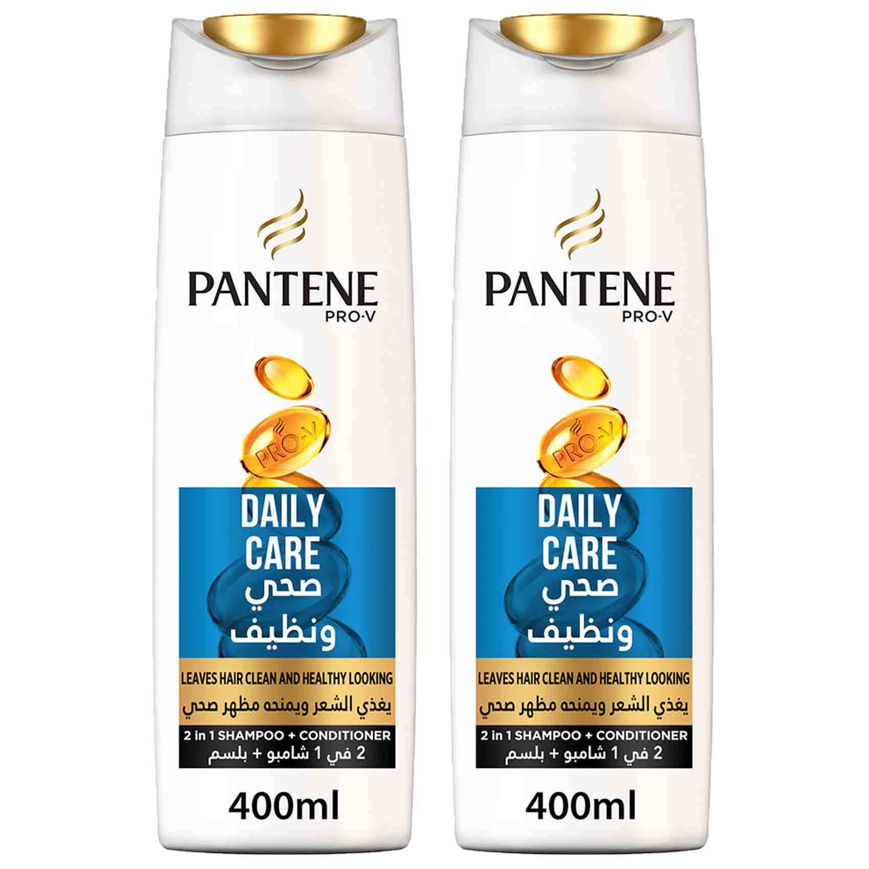 buy pantene shampoo daily care 400 ml 2 pieces online shop beauty personal care on carrefour jordan