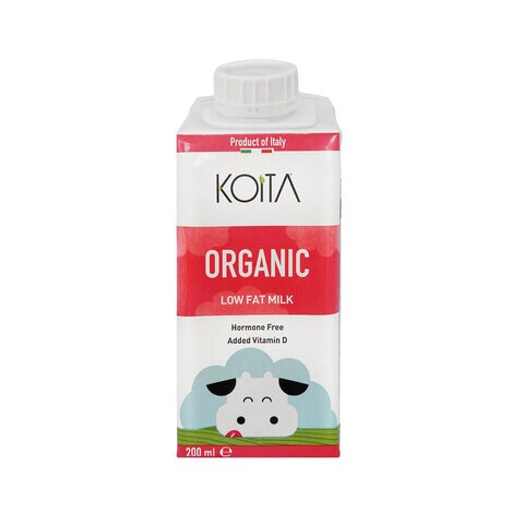 Koita Low Fat Organic Cow Milk 200ml