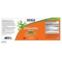 Now Supplements, Chlorella 000 Mg With Naturally Occurring Chlorophyll, Beta-Carotene, Mixed Carotenoids, Vitamin C, Iron And Protein, 20 Tablets