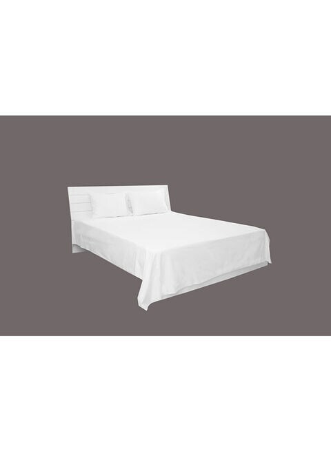 Plain deals white bed