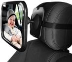 Buy NuSense Baby Car Rear View Mirror Baby Car Backseat Mirror 360 Degree Adjustable Rear View Facing Back Seat Mirror in UAE