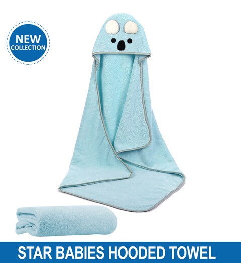 Blue store hooded towel