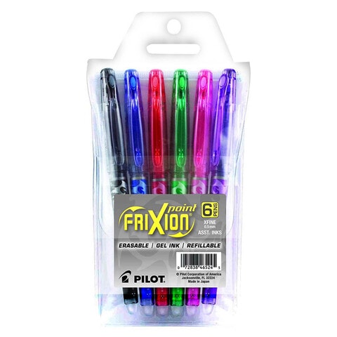 Pilot Frixion Point Erasable Gel Ink Pen 0.5mm 6 PCS