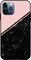 Theodor - Apple iPhone 12 Pro Case Black &amp; Pink Background Flexible Silicone Cover
