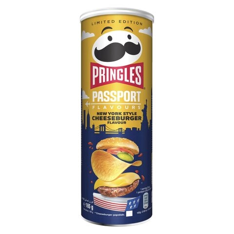 Pringles Passport Flavours New York Style Cheeseburger Flavour 165g ...