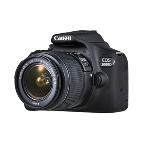  Canon EOS 2000D DSLR Camera and EF-S 18-55 mm f/3.5-5.6 is II  Lens, Black : Electronics
