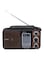 Olsenmark Rechargeable Radio With USB OMR1239 Brown/Black