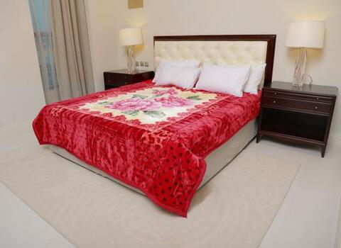 Buy Parry Life Emarati Floral Maroon Double 2 Ply Embossed Blanket 200*240 cm in Saudi Arabia