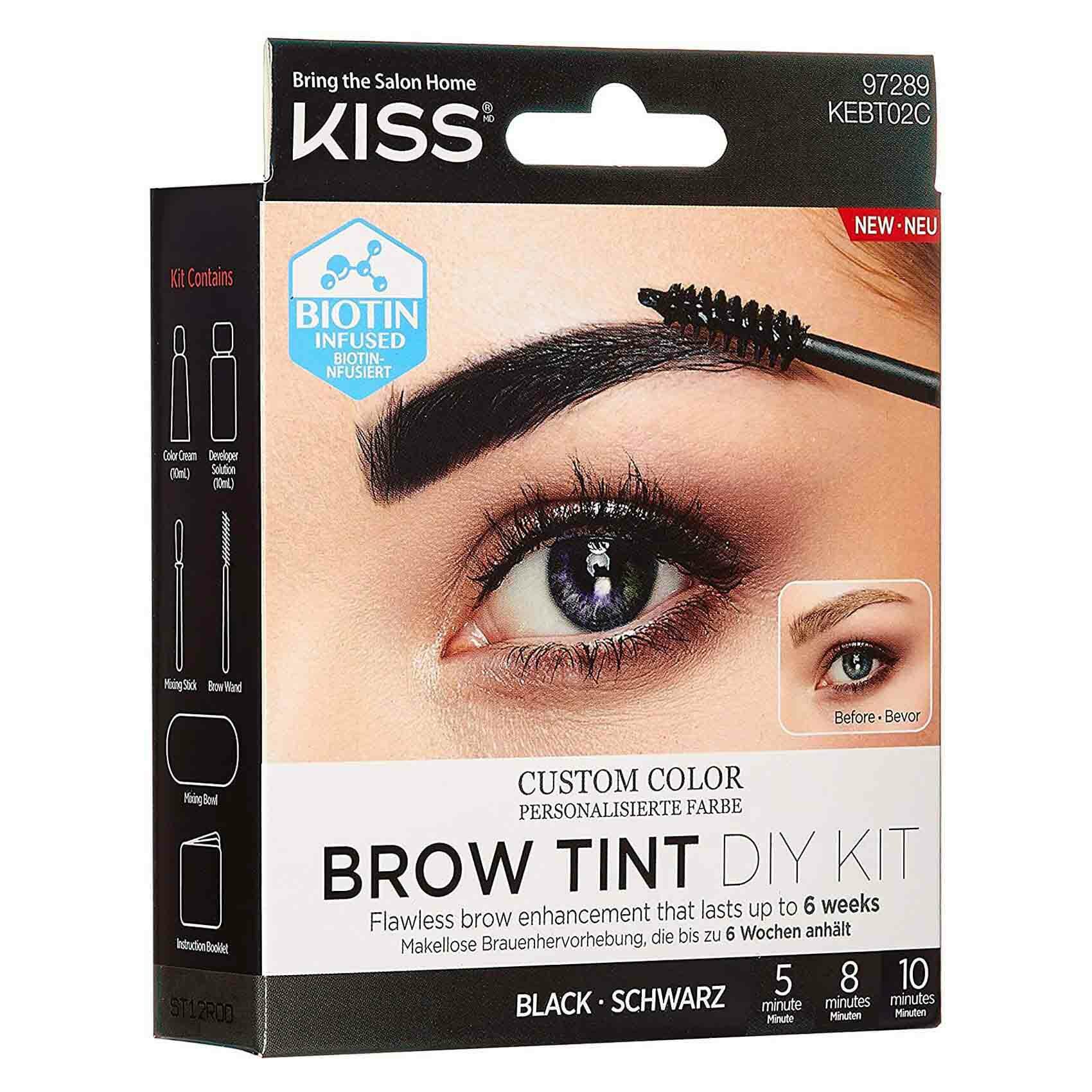 Kiss Brow Tint Diy Kit Black