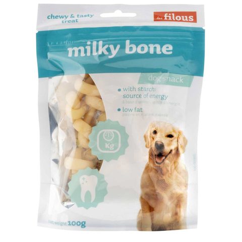 Les Filous Milky Bone Dog Snack 100g