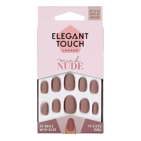 Elegant Touch False Nails Mink Nude 24 count