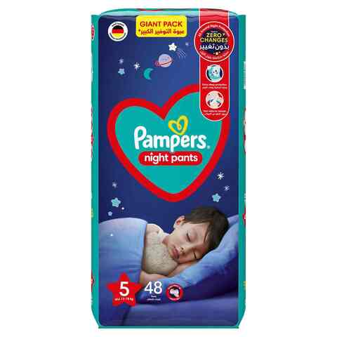 Pampers Baby-Dry Night Pant Diapers Size 5 12-18kg White 48 count