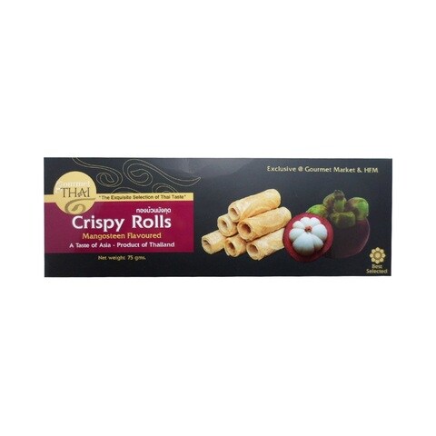 Buy Thai Pattana Mangosteen Flavoured Crispy Rolls 75g in UAE