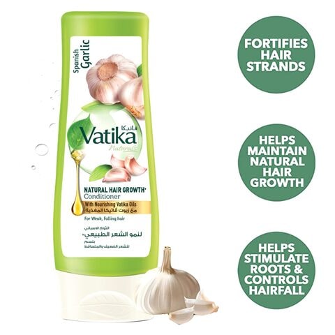 Vatika Naturals Spanish Garlic Natural Hair Growth Conditioner  For Weak Falling Hair  400ml