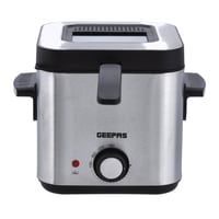 Geepas Deep Fryer With Viewing Window 900W - Adjustable Temperature Control Non Stick Basket With Removable Lid Permanent Filter, Cool Handle | Enjoy Fried Chicken, French Fries