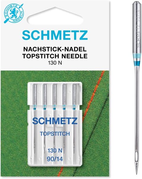 25 Schmetz Topstitch Sewing Machine Needles 130 N Size 90/14