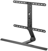 Skilltech TV Table Top Stand, Universal TV Stand, Height Adjustable TV Stand, Holds up to 88lbs Screens, TV Stand for 23 to 75 inch TVs, Matte Black.