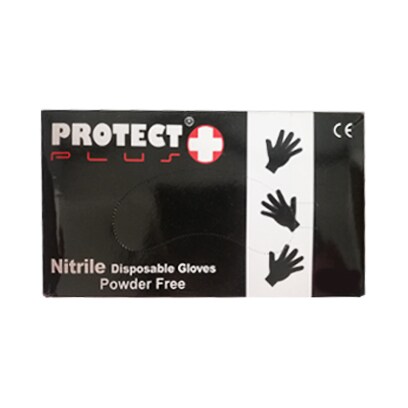 Pro Plus Disposable Gloves Black Medium 100 Pieces