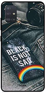 Theodor - Samsung Galaxy A71 Case Cover Black Is Not Sad Flexible Silicone Cover