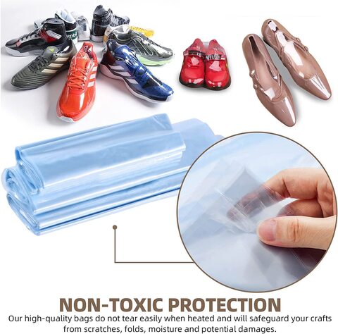 50pcs PVC Heat Shrink Bag Dustproof Anti-oxidation Hot Sealing Film Home  Shoe Storage Bags Transparent Sealing Film