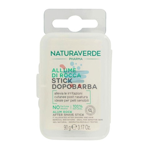 Buy Naturaverde Alum Rock After Shave Stick White 90g in UAE
