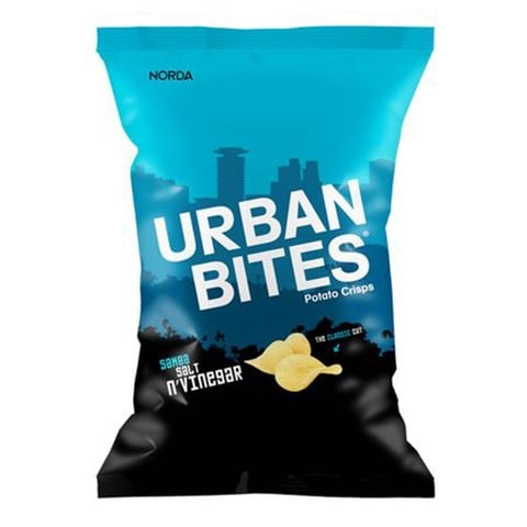 Urban Bites Samba Salt And Vinegar Potato Chips 120g