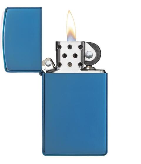 Zippo 20494 Slim High Polish Blue Windproof Lighter