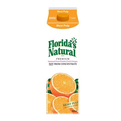 فلوريدا ناتشورال عصير برتقال طبيعي مع اللب 900 مل
