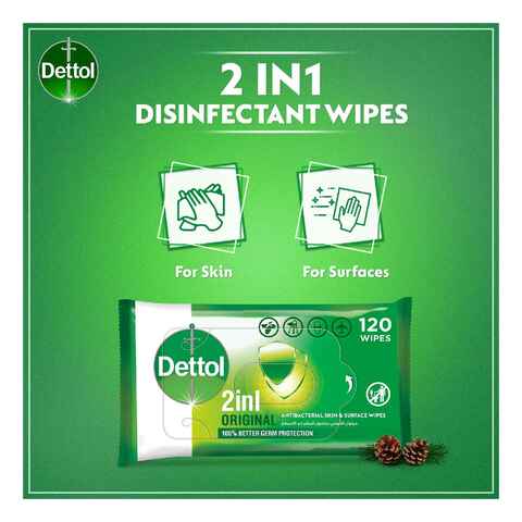 Dettol Original Anti-Bacterial Multi-Use 120 Wipes