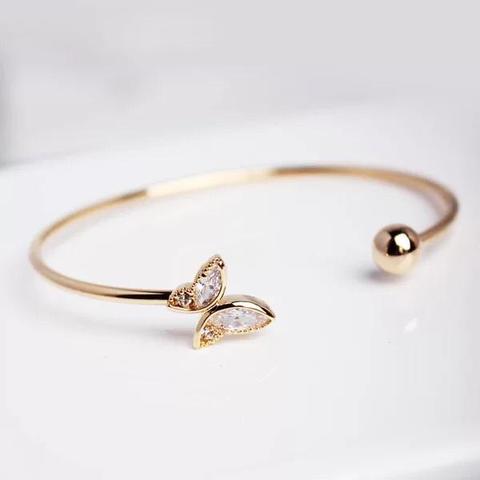 Generic - slim butterfly bracelet gold color