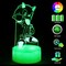 3D Sonic Anime Night Light -LED Illusion Lamp Two Patterns and 16 Color Change Decor Table Lamp with Remote Control, Christmas Valentines Day Gifts for Boys Kids Room Decor