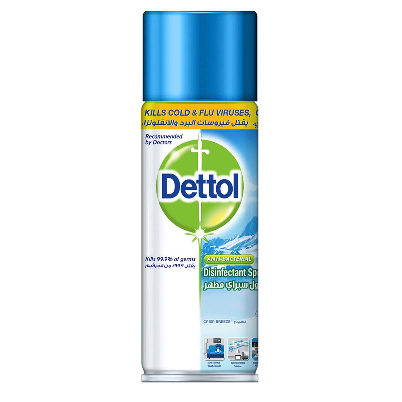 Buy Dettol Crisp linen Disinfectant Spray 450ml Online Shop Cleaning