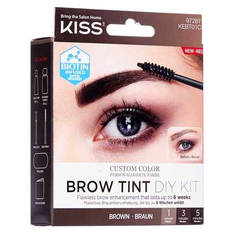 Kiss Brow Tint Diy Kit Brown Tint KEBT01C