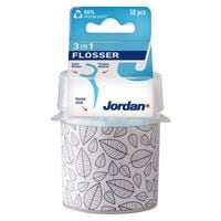 Jordan 3-In-1 Flosser Dental Sticks White 50 PCS