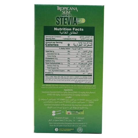 Tropicana Slim Calorie Free Stevia Sweetener 75g