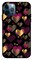Theodor - Apple iPhone 12 Pro Max Case Pink &amp; Golden Heart Flexible Silicone Cover