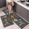 2 PCS Set Large Kitchen Mats With Thick Non Slip Bottom For Kitchen Floor With Beautiful Design (50&times;80CM And 50&times;160CM)