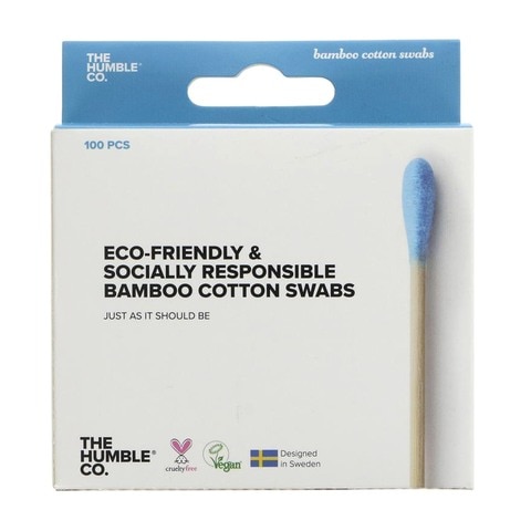 The Humble Co. Bamboo Cotton Swabs Blue 100 count