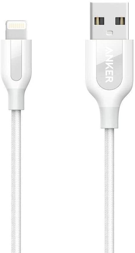 Buy Anker Powerline+ Lightning Cable (3Ft) With Pouch, Nylon Braided  Charging Cable For Iphone X / 8/8 Plus / 7/7 Plus / 6/6 Plus / 5S / Ipad  And More (White) Online -