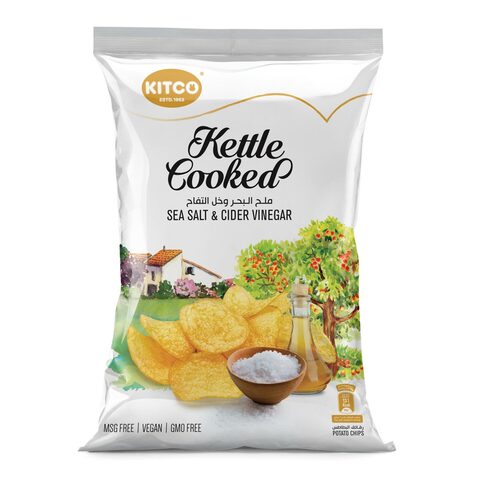 Buy Kitco Kettle Cooked Sea Salt Cider Vinegar Chips 150g in Saudi Arabia