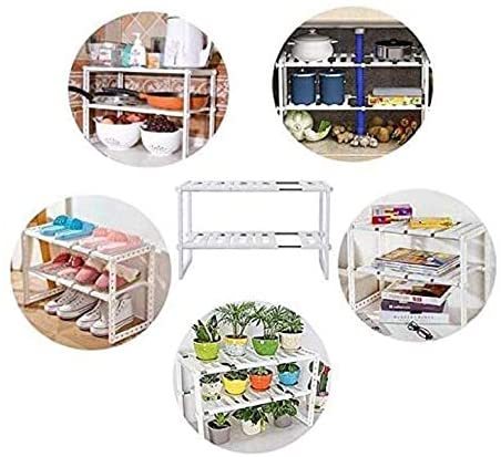 Generic 2 Pieces Of Plastic Shelf Dividers Multi-Use Cabinet Shelf