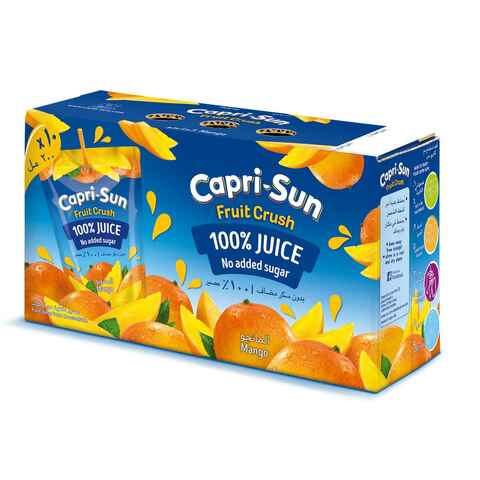 Capri-Sun Fruit Crush No Added Sugar Orange Juice 200ml Pack of 10