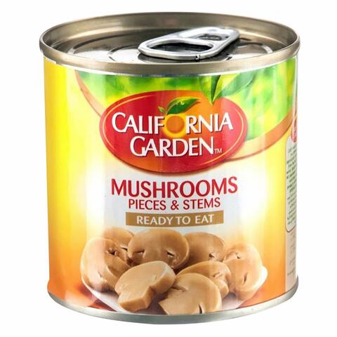 California Garden Ready To Eat Mushrooms Pieces And Stems 184g