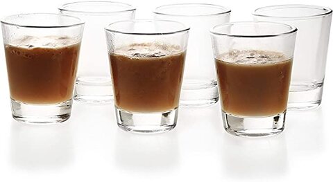 LIHAN Shot Glasses Sets with Heavy Base, Clear Shot Glass Set of 6-30ML