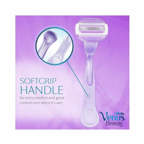 Gillette Venus Breeze Razor With Blade Refills 4 pcs