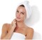 1Chase Terry Hair Towel Wrap, 100% Cotton, Bath Shower Head Towel, Quick Magic Dryer, White